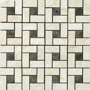 Нажмите чтобы увеличить изображение плитки Мозаика Pietre Dei Consoli PIN WHEEL MOS (BIANCO/ NERO)