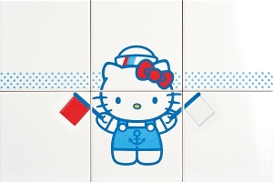 Нажмите чтобы увеличить изображение плитки Панно Hello Kitty Navy Flags CP A/6