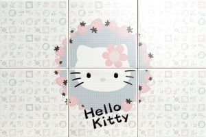 Нажмите чтобы увеличить изображение плитки Панно Hello Kitty Strawberry Grey CP A/6