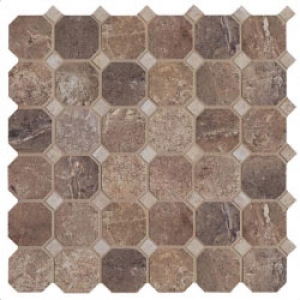 Нажмите чтобы увеличить изображение плитки Mosaica Ottagona Noce Lapp_Rett