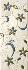 Нажмите чтобы увеличить изображение плитки Декор Edilcuoghi Tiffany Inserto Zaffiro Flowers