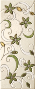 Нажмите чтобы увеличить изображение плитки Декор Edilcuoghi Tiffany Inserto Smeraldo Flowers
