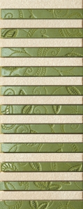 Нажмите чтобы увеличить изображение плитки Декор Edilcuoghi Tiffany Fascia Mix Smeraldo/Avorio