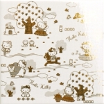 Плитка Hello Kitty Toilepaper Gold